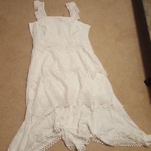 Anthropologie Rina Dhaka boho white dress